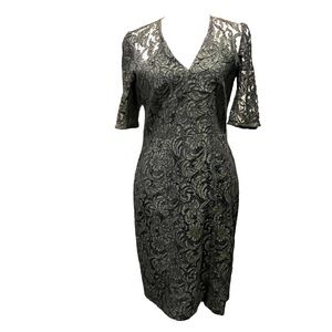 BURBERRY LACE SHORT SLEEVE DRESS GREEN COLOR SIZE 4